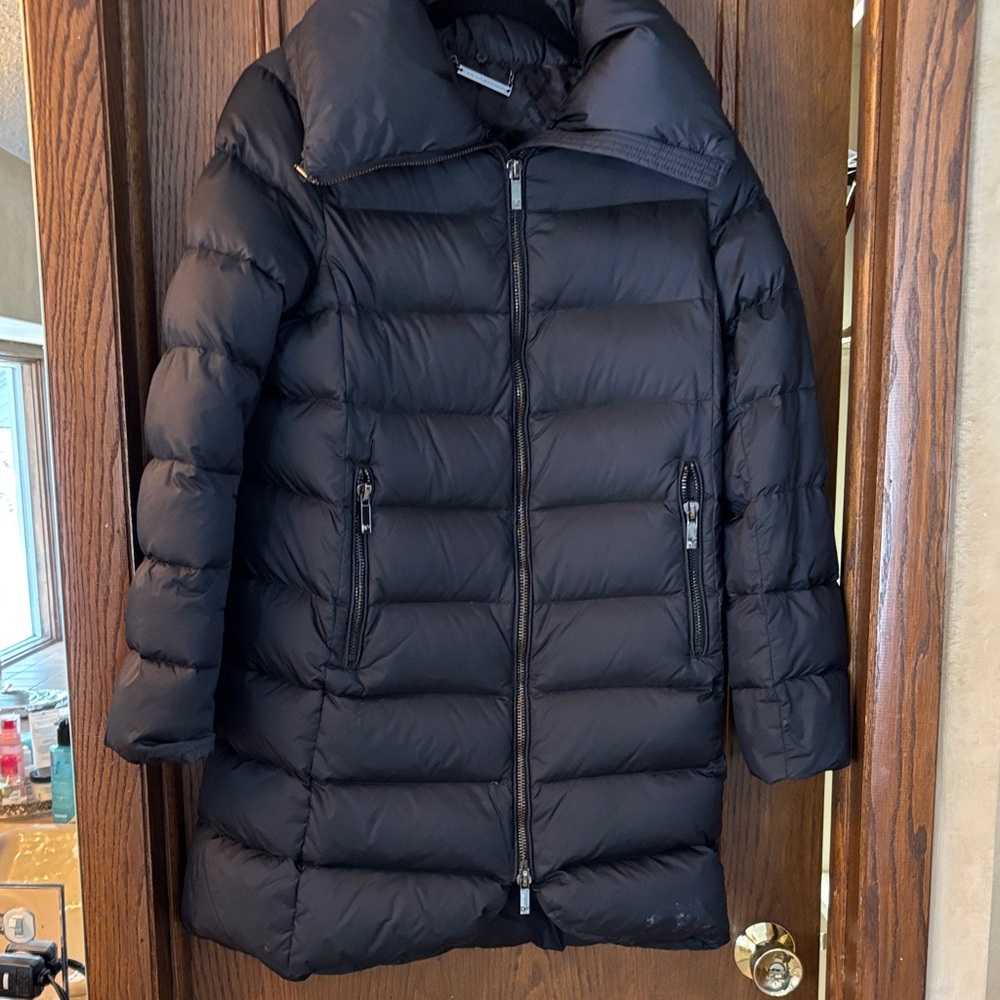 Diane Von Furstenberg Black Quilted Puffer Coat